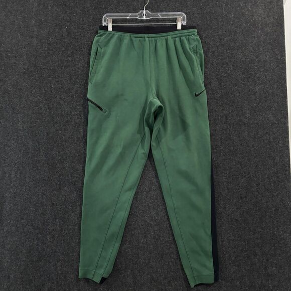 Nike Sportswear Tech Pants Men's XL Tall Green Fleece Joggers Tapered 930565-341 - Picture 1 of 13